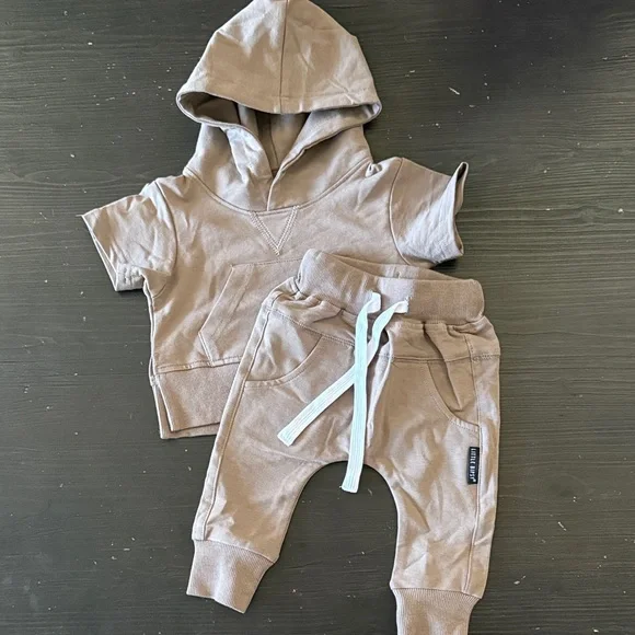 Little Bipsy Tan Hoodie and Jogger Set - Picture 1 of 5